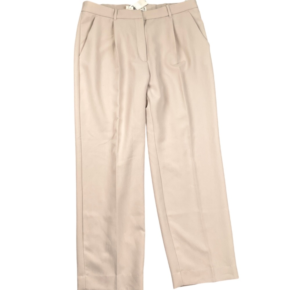 Abercrombie Fitch Pants Women 33/16‎ ACT 36W 30L Beige Pleat Dress Trousers